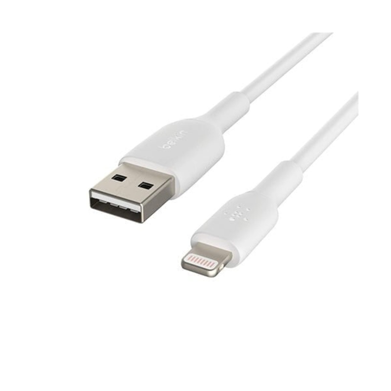 Belkin, CAA001bt1MWH Lightning Cable Boost Charge Lightning to USB Cable for iPhone, iPad, AirPods MFi-Certified iPhone Charging Cable, 3ft/1m