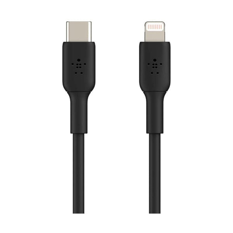 Belkin, CAA003bt1MBK USB-C to Lightning Cable iPhone Fast Charging Cable for iPhone 8 or Later Boost Charge MFi-Certified iPhone USB-C Cable, 3ft/1m