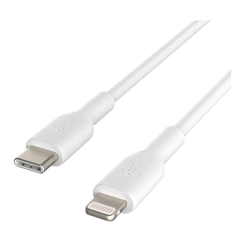 Belkin, CAA003bt1MWH USB-C to Lightning Cable iPhone Fast Charging Cable for iPhone 8 or Later Boost Charge MFi-Certified iPhone USB-C Cable, 3ft/1m