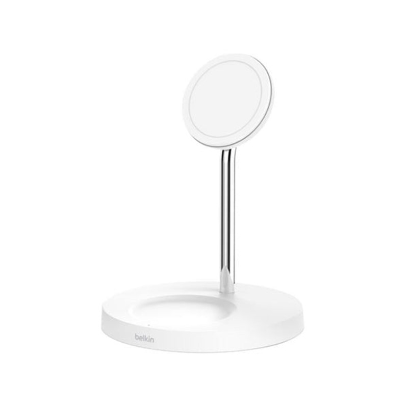 Belkin, WIZ010VFWH Magnetic MagSafe Charger Stand for iPhone 12 & 13 and AirPods, Wireless, 15W
