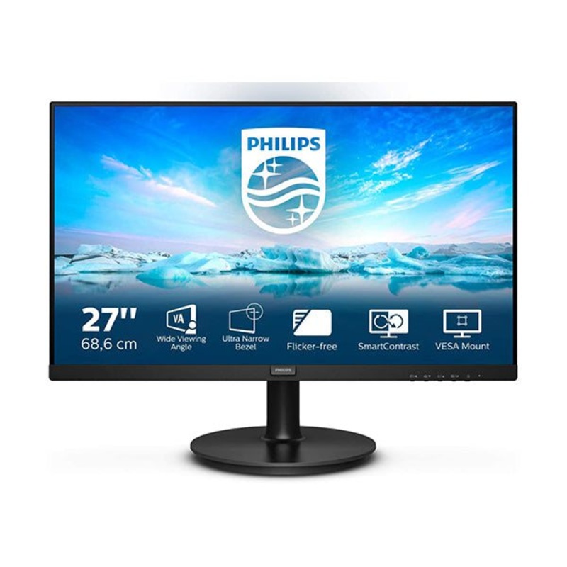 Philips 271V8LA – 27 Inch FHD Monitor, 75Hz, 4ms, IPS, Speakers, AdaptiveSync, Flickerfree (1920 x 1080, 250 cd/m, HDMI/VGA)