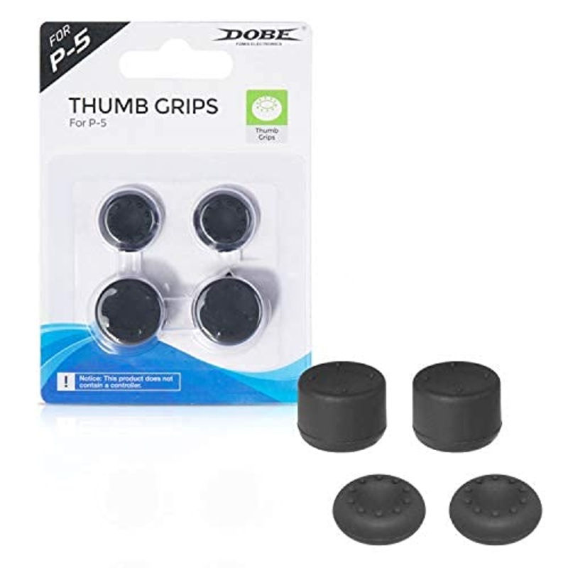 Dobe PS5 PS4 Controller Thumb grips Analog extender Sweat Free 100% Silicone Precision Raised Antislip Rubber Analog Stick Grips