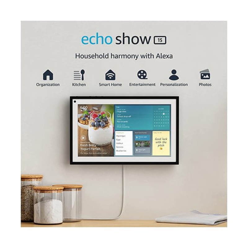 Echo Show 15, Full HD 15.6 smart display for family organization with Alexa