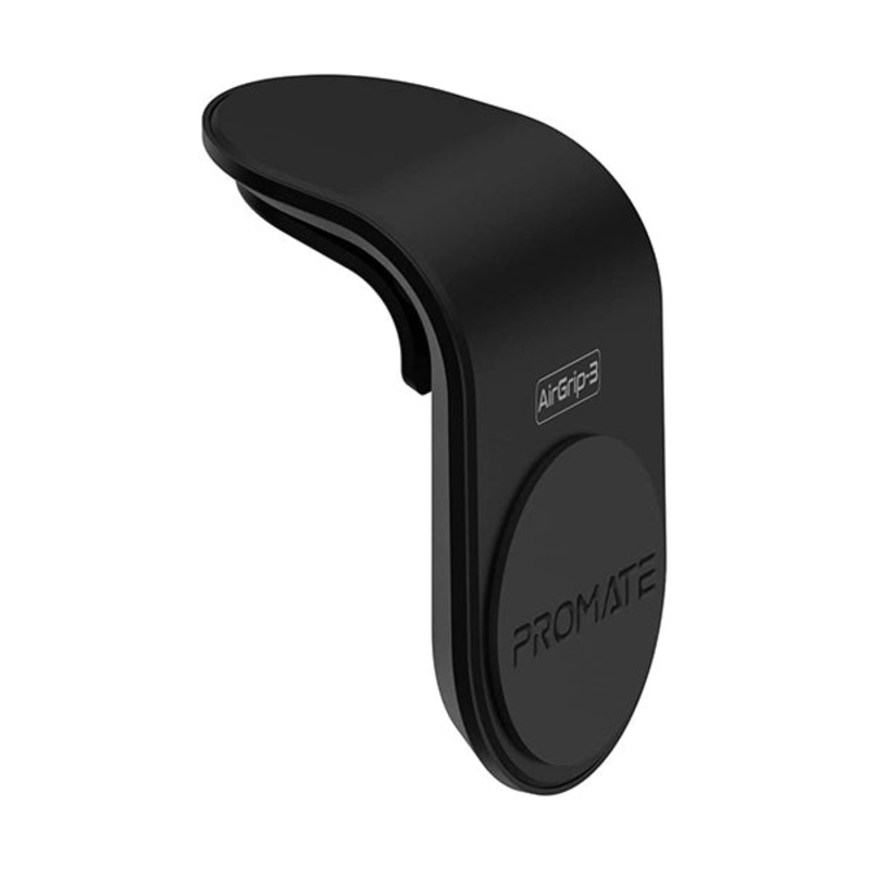 Promate, AirGrip-3 AC Vent Phone Holder, Universal Air Vent Magnetic Holder with Quick Clip Mounting, Secure Vent Grip, Anti-Slip and 360 Degree Rotation Phone Car Mount for Smartphones, GPS