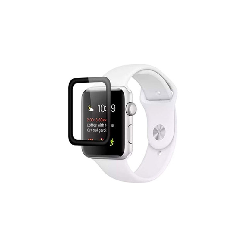 Promate, Guardio-44 Screen Protector Apple Watch, 3D Full Coverage Tempered Glass with Scratch Resistance 9H Hardness Screen Protector and Anti-Fingerprint for Apple Watch 44MM Series 4