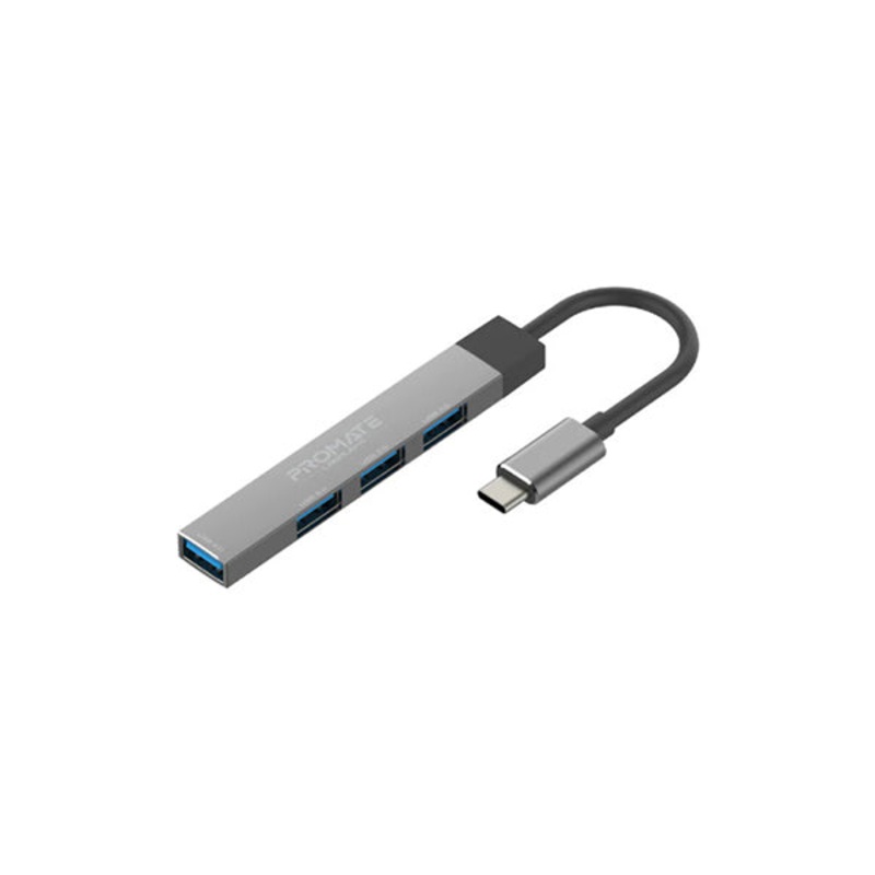 Promate, LiteHub-4 4-in-1 Multi-Port USB-C Data Hub