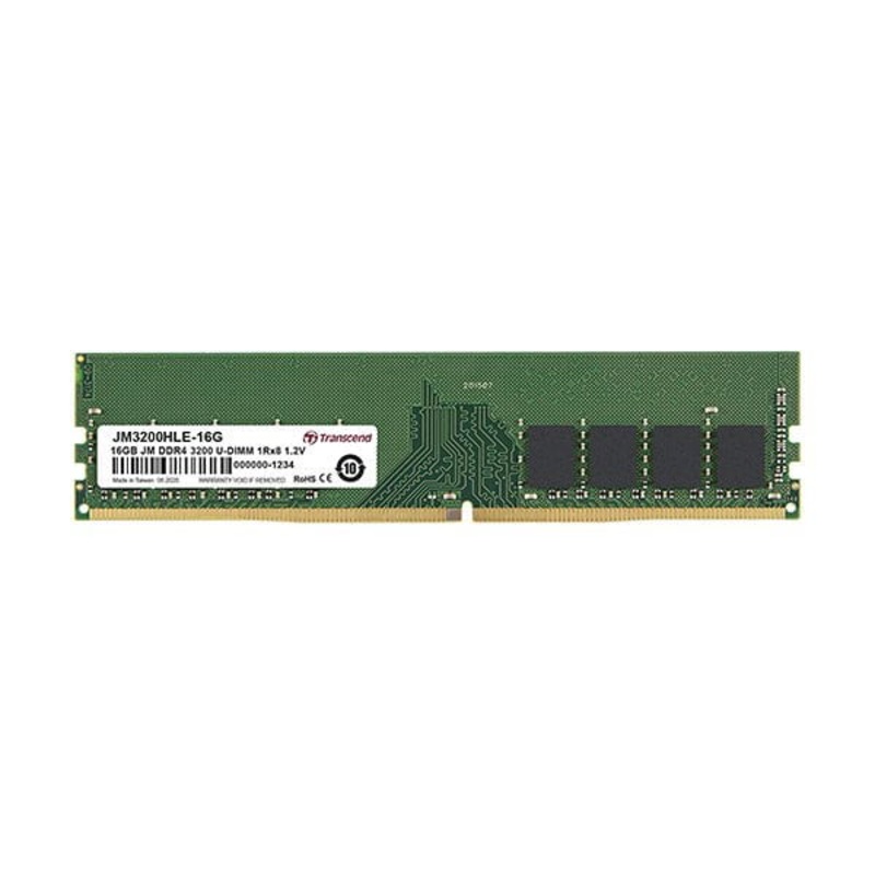 Transcend 16GB JM DDR4 3200Mhz U-DIMM 1Rx8 2Gx8 CL22 1.2V (JM3200HLE-16G) Desktop