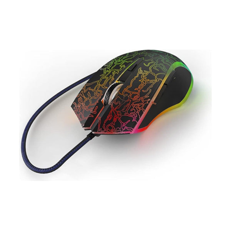 uRage Reaper 220 Illuminated Gaming Mouse – Non-Slip Wired Gaming Mouse with Omron Click Switches, 4800 dpi Avago Sensor and 6 Programmable Buttons