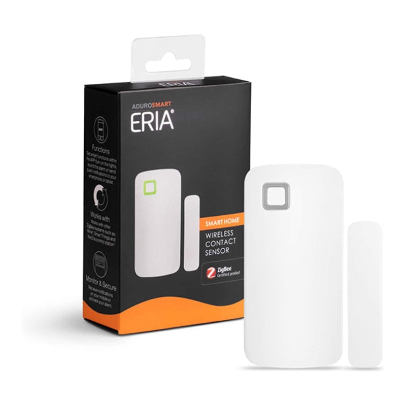 AduroSmart ERIA Smart Home Door Window Sensor, Wireless Contact Sensor, Zigbee Hub Required, Work with Alexa/Google Assistant/Shortcuts/Smart Things/Echo Plus