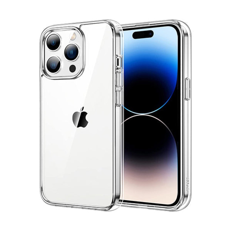 Crystal Clear Case for iPhone 14 Pro, Shockproof Thin Silicone Cover, Slim Transparent TPU Phone Case