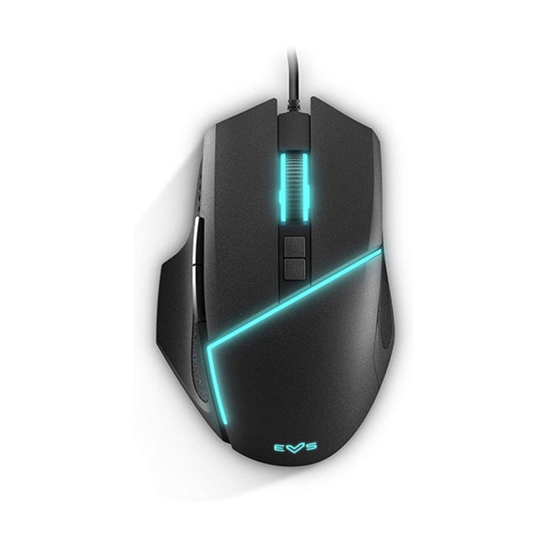 Energy Sistem Gaming Mouse ESG M2 Flash (Raton 6400 dpi, USB, RGB LED Lights, 8 Customizable Buttons)