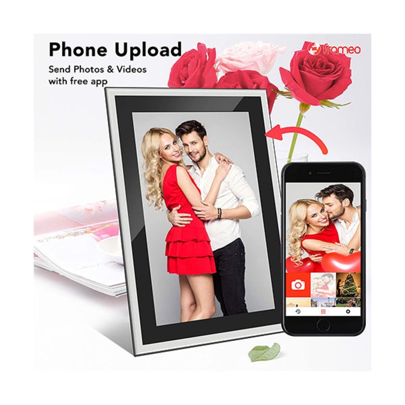 Feelcare Frameo Digital WiFi Picture Frame 10 inch, Send Photos or Videos from Anywhere, 5GHZ WiFi,16GB Storage,1920×1200 IPS FHD Display,Touchscreen for Easy Navigation, HN-DPF1002