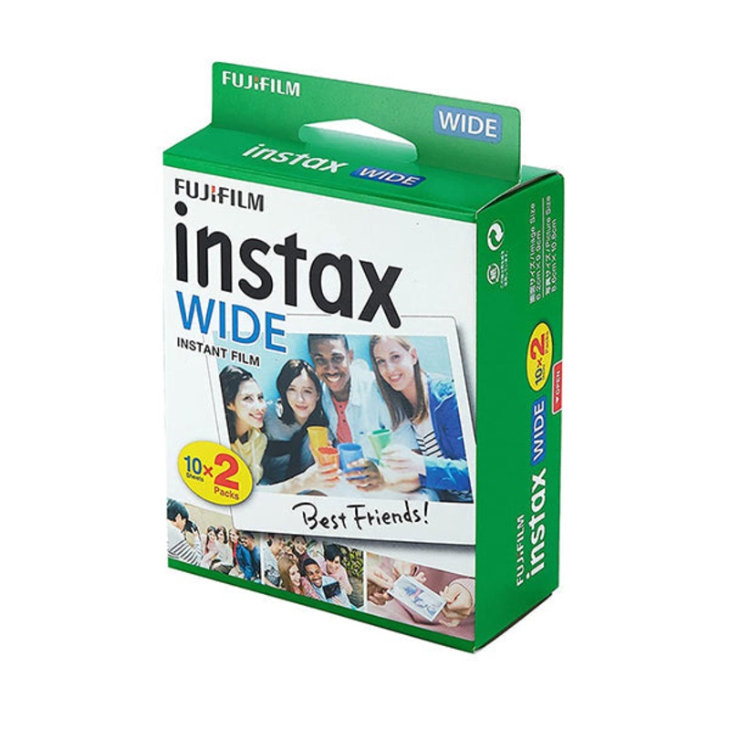 Fujifilm Instax Wide Instant Film 2-Pack (20 Exposures) for use with Fujifilm Instax Wide 300, 200, and 210 Cameras
