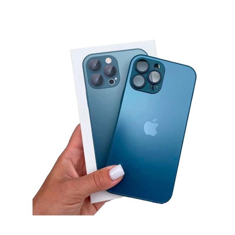 iPhone 14 Pro AG Glass Case, with Glasses on Cameras