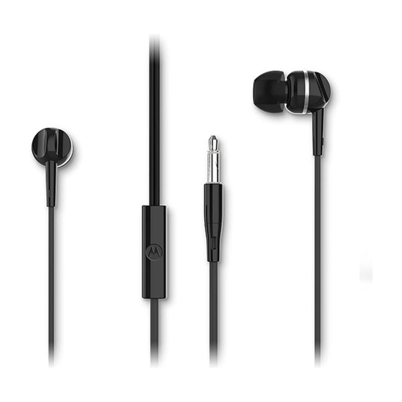 Motorola Wired Earbuds with Microphone – Earbuds 105 Corded in-Ear Headphones, Control Button for Calls/Music, Comfortable Lightweight Easy-Grip Ear Buds, Clear Bass Sound, Noise Isolation
