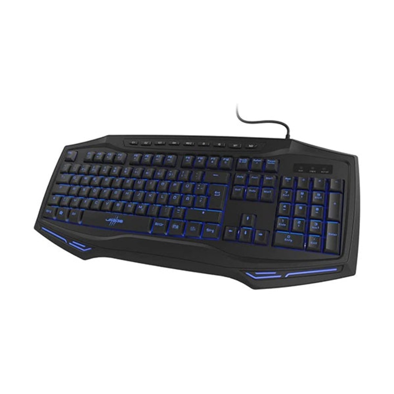 uRage Exodus 300 Illuminated Black Gaming Keyboard Gamer Anti-Ghosting Gaming Software Macro Keys WIN-Lock Glows in 7 Colours Wired 57 x 3 x 21 cm