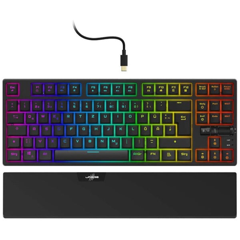 uRage Exodus 860 Mechanical Gaming Keyboard, blue Switches, Tenkeyless Layout, Detachable Wrist Rest, Optimized for PC & Xbox