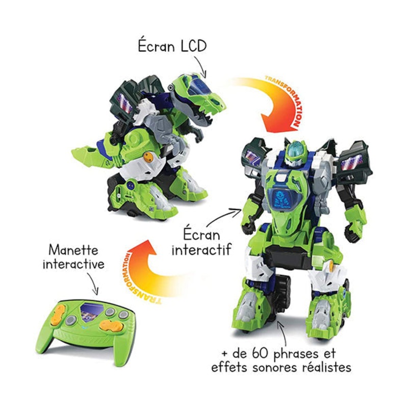 VTech Switch & Go Dinos  Furio Mga T Rex Robot RC, FR