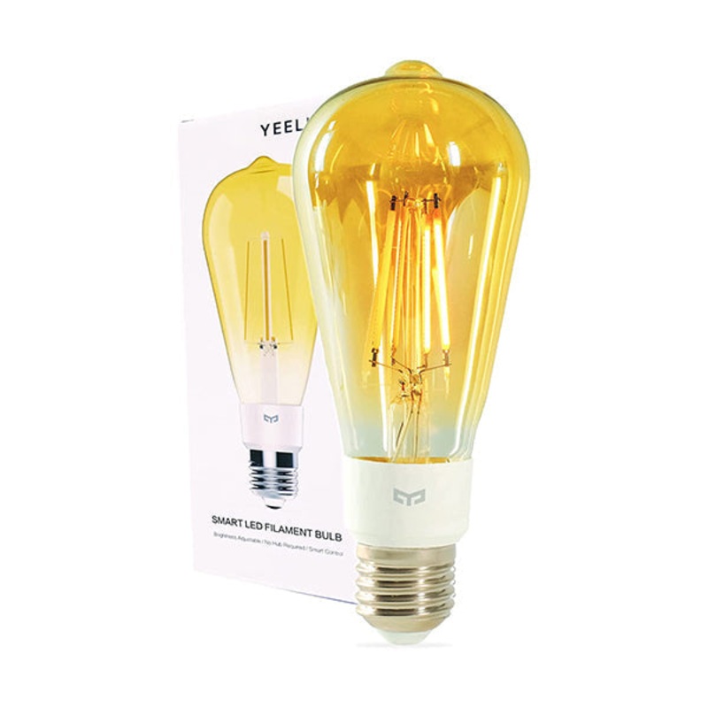 Yeelight YLDP23YL LED Filament Bulb (Piston Shape), E27, 6W, 500lm, Works with Alexa, Works with OK Google, Works with Apple HomeKit, Works with SmartThings