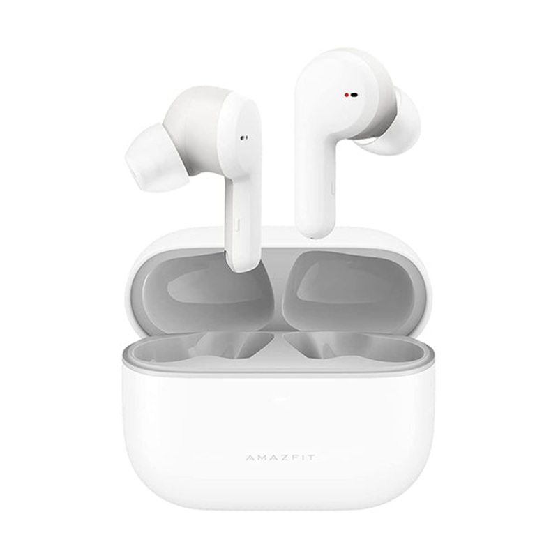 Amazfit PowerBuds Pro Wireless Earbuds Bluetooth 5.0 Headphones Active Noise Cancelling, with 6-Mic, Multi Music Modes, Sports and Health Monitoring, IP55 Waterproof for Gym Workout + Official Warranty