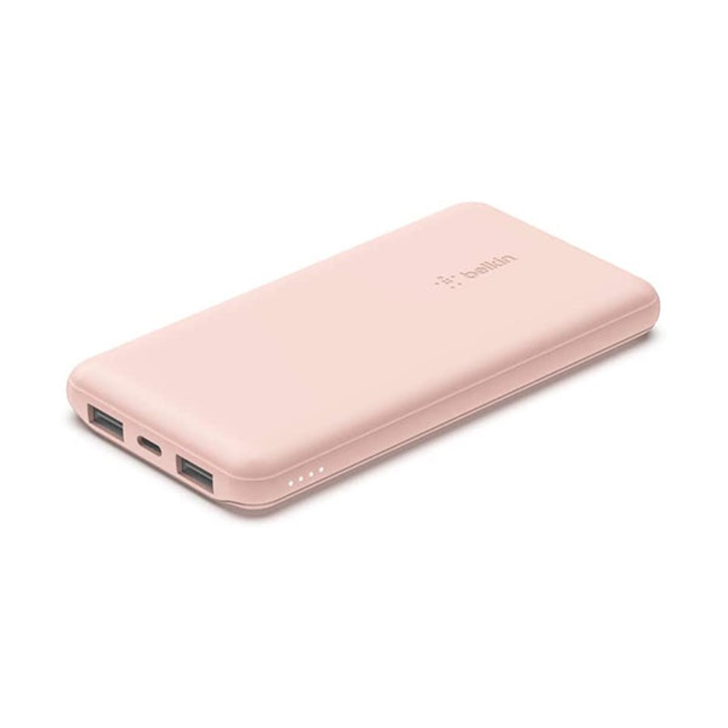 Belkin, BPB011BTRG USB C Portable Power Bank 10000 mAh with 1 USB C Port and 2 USB A Ports for up to 15W Charging for iPhone, Android, AirPods, iPad, and More
