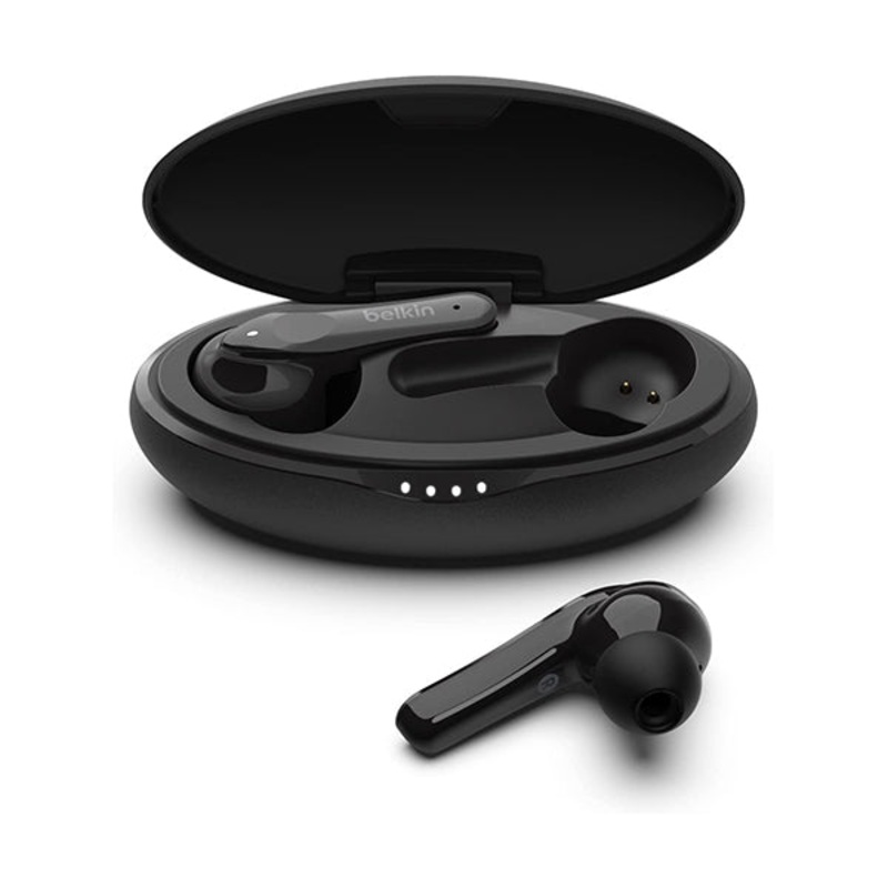 Belkin, PAC002BTBK-GR Wireless Earbuds, SOUND FORM Move Plus True Wireless Bluetooth Earphones with Wireless Charging Case IPX5 Certified Sweat and Water Resistant with Deep Bass for iPhones and Androids and More
