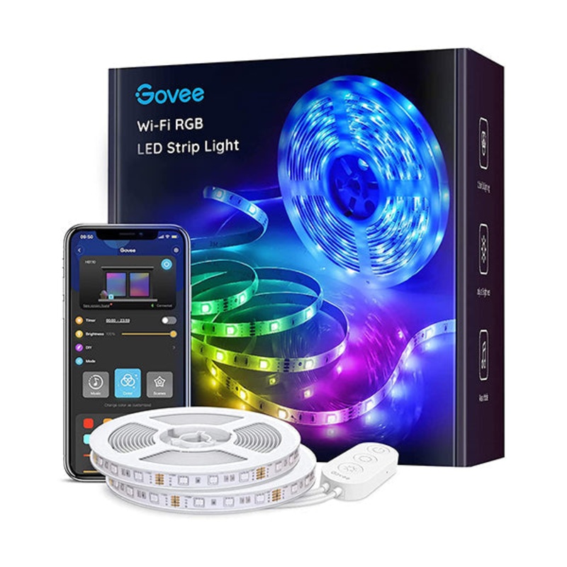 Govee Alexa LED Strip Lights 10m, Smart WiFi App Control, Works with Alexa and Google Assistant, Music Sync Mode, for Home TV Party, 2 Rolls of 5m [Energy Class A]