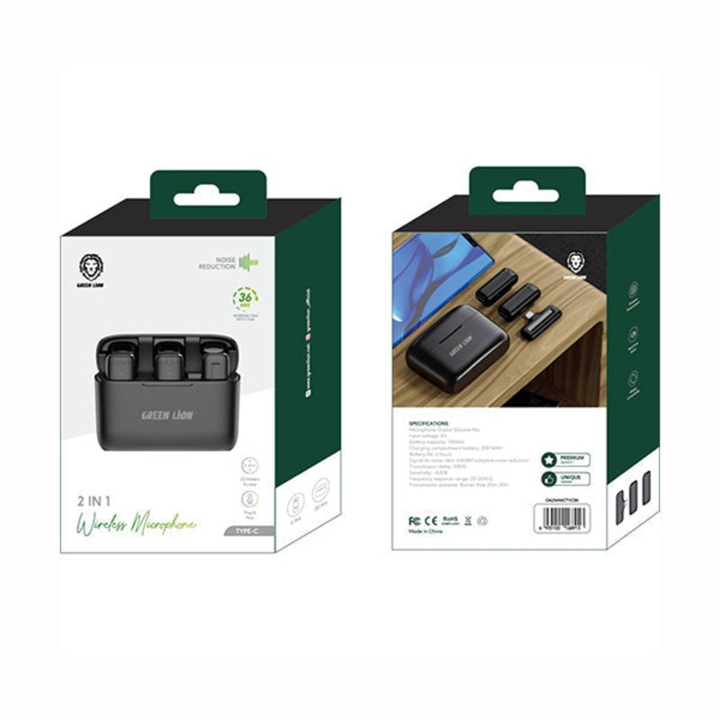 Green Lion 2 in 1 Wireless Microphone ( Type-C Connector )