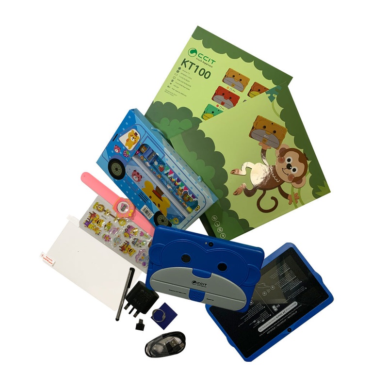 Holiday Kids Tablet, 7 4GB/64GB + Free Kids Stationary Set + Kids Watch + Stickers + Stylus Pen + Holder