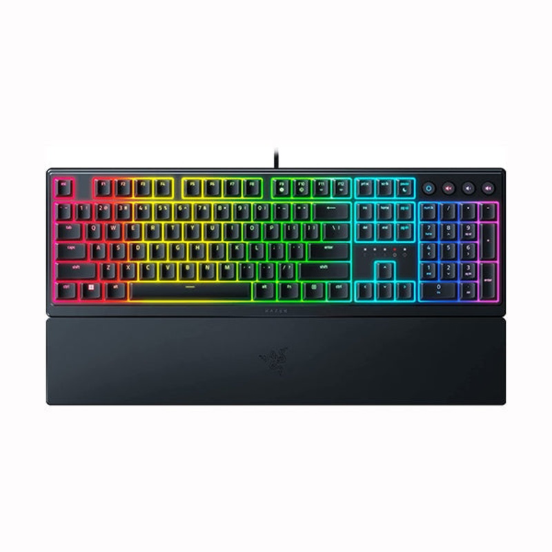 Razer Ornata V3 Gaming Keyboard: Low-Profile Keys – Mecha-Membrane Switches – 10-Zone RGB Lighting – Spill-Resistant – Magnetic Wrist Wrest – RZ03-04460100-R3M1