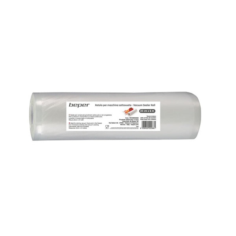 Beper, Vacuum Sealer Bag Roll, 22cm x 6 meters, RCO9003022