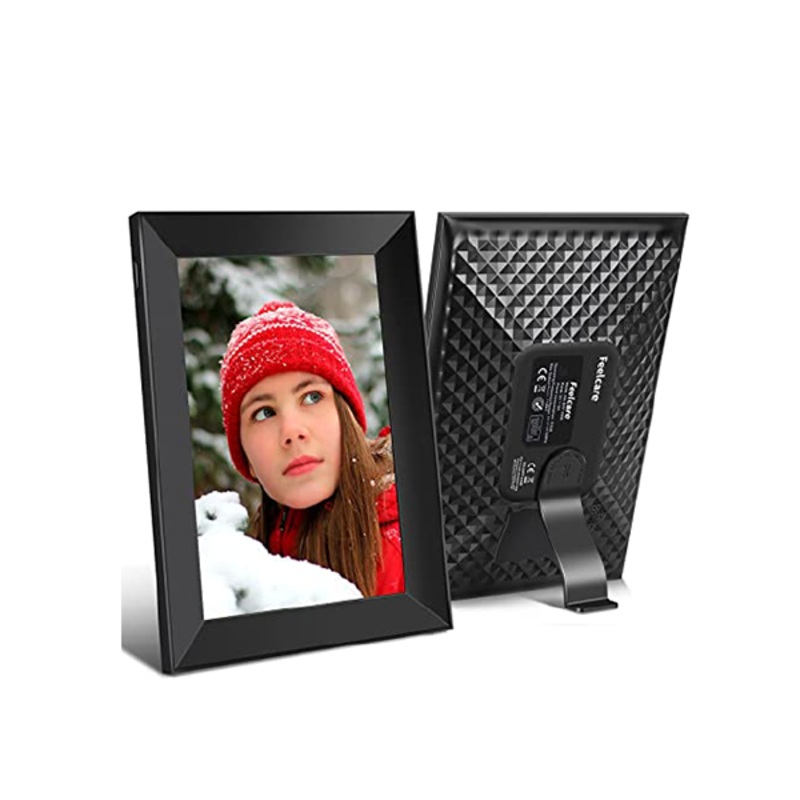 Feelcare Frameo 16GB WiFi Smart Digital Photo Frame to Send Photos from Anywhere in the World, IPS LCD Panel, Wall Mountable, Portrait & Landscape FULL HD 1920×1080 IPS DISPLAY, Wonderful picture 10.1 display, FRAMHNDP1008BLK