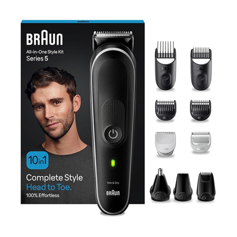 Braun All-In-One Styling Set Series 5 MGK5440 10-in-1 Set for Beard, Hair, Body Grooming and More