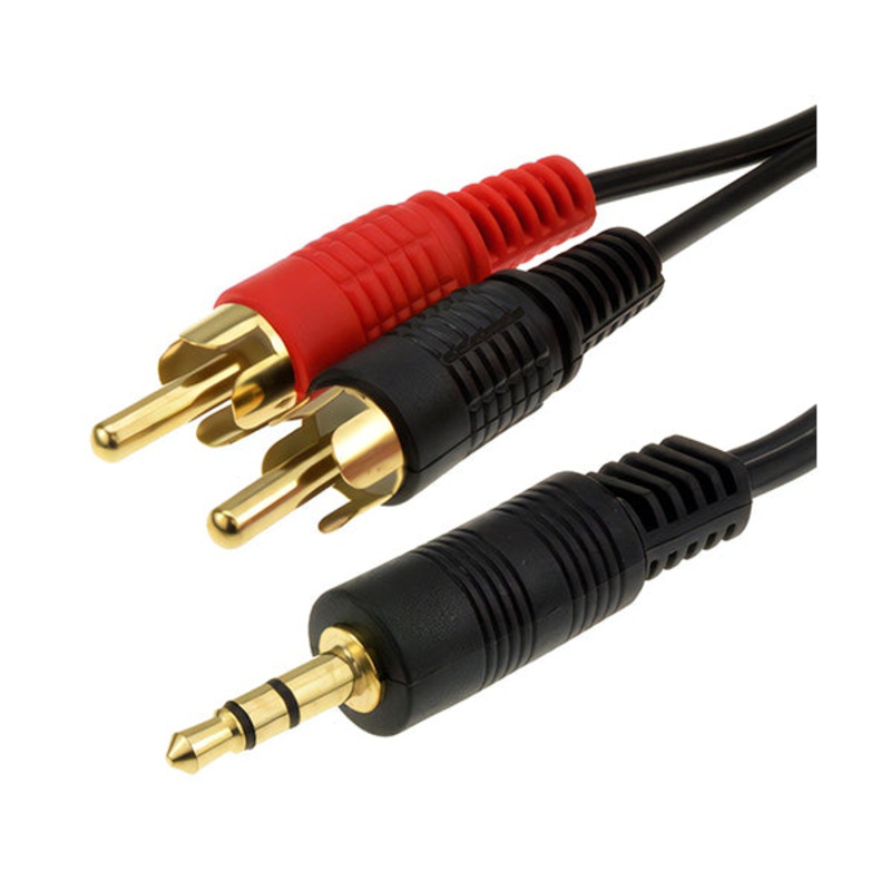 Sanyo CB8 Audio Cable 1.5M 3.5mm Plug To 2 RCA Cable