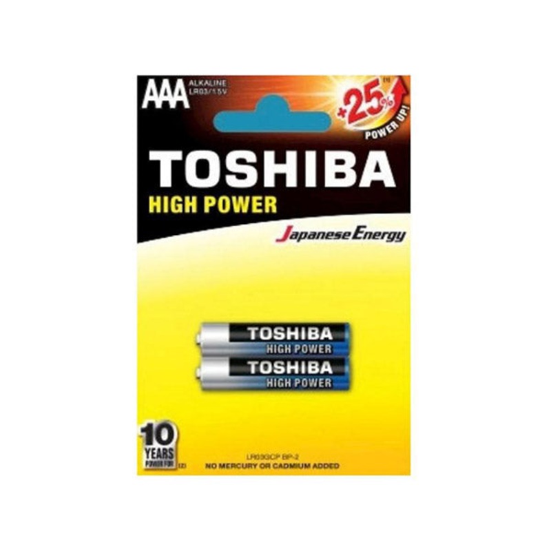 Toshiba AAA High Power Alkaline Batteries 2 Pack