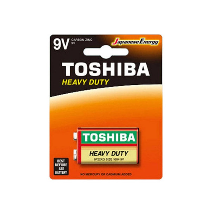 Toshiba Heavy Duty Carbon Zink 9V Battery 6F2KG