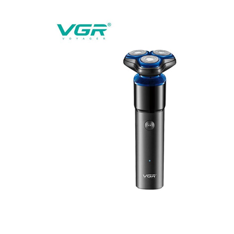 VGR V-325 Premium Cordless Rechargeable IPX6 Fully Waterproof 3 Head Electric Shaver Wet & Dry Rotary Shavers for Men with Magnetic Suction Super-Fast Charge 60 minutes Runtime with LED Indicator