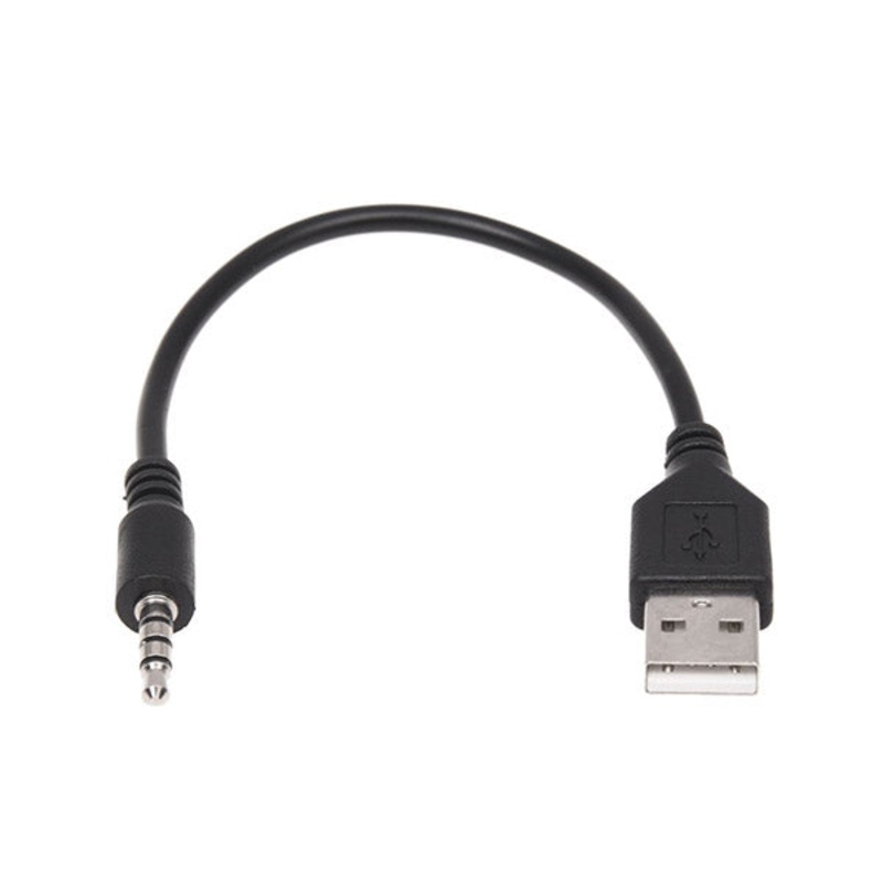 Conqueror Cable USB 2.0 to 3.5mm Audio Output Male to Male 15 cm Black – C127
