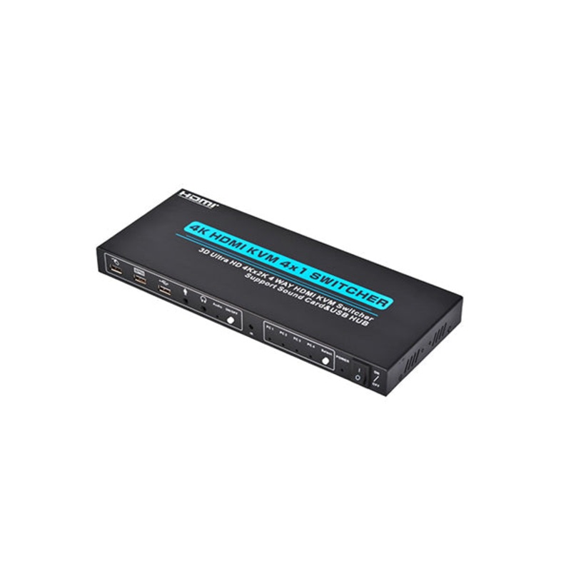 Conqueror KVM Switcher 4 Port HDMI Connects and Controls 4 PCs – G186B