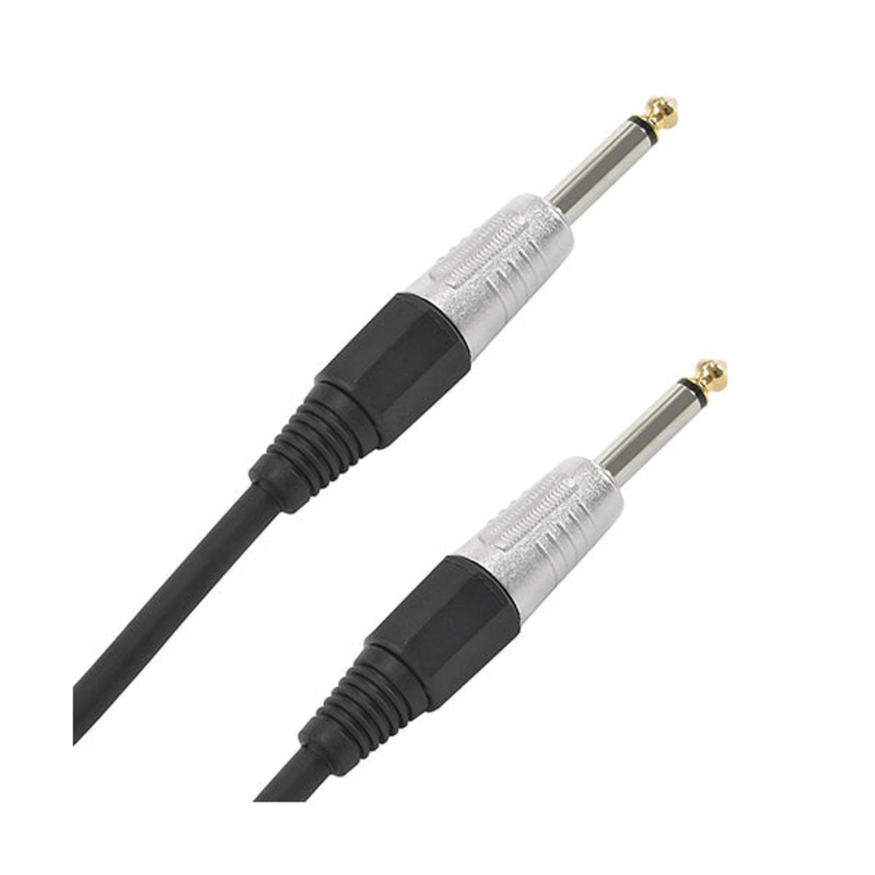 Conqueror Microphone Cable 6.5mm Mic to 6.5mm Mic Audio Cable Male to Male 2 Meter Black – C122A