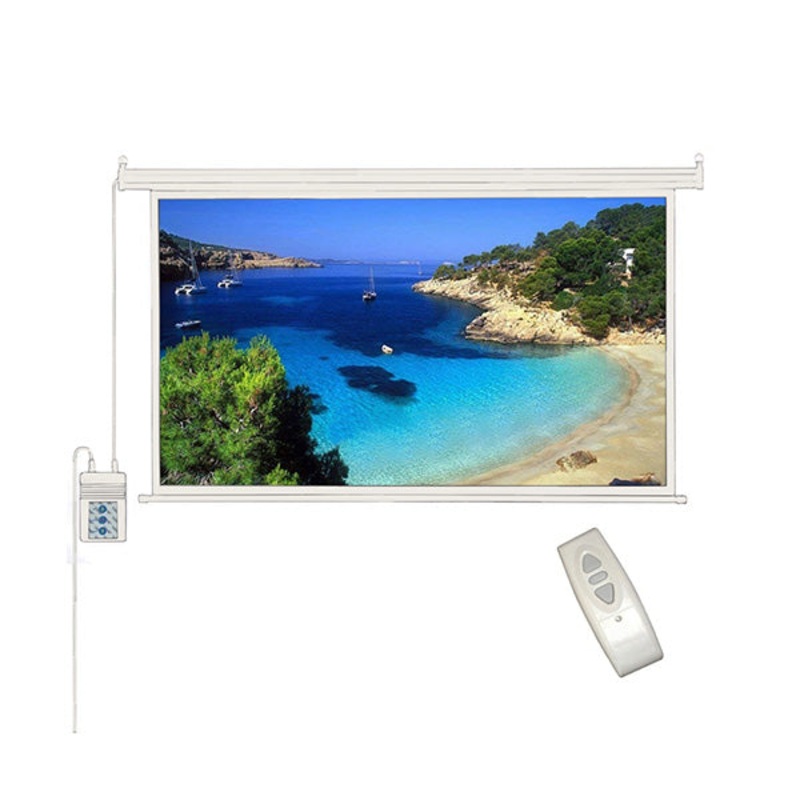 Conqueror Motorized Projection Screen 85 with Remote – HPSC20