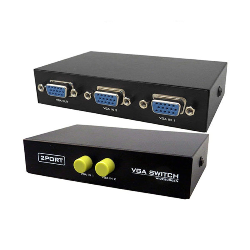 Switch Box VGA Video Sharing Adapter 2 IN 1 Out Manual Switcher – G172