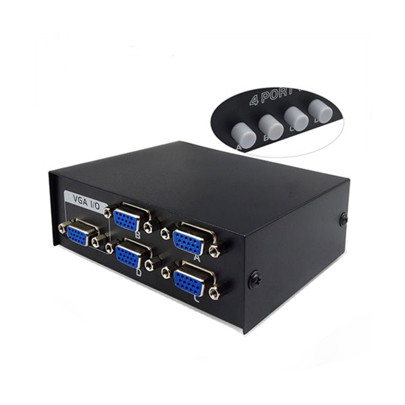 Switch Box VGA Video Sharing Adapter 4 IN 1 Out Manual Switcher – G173