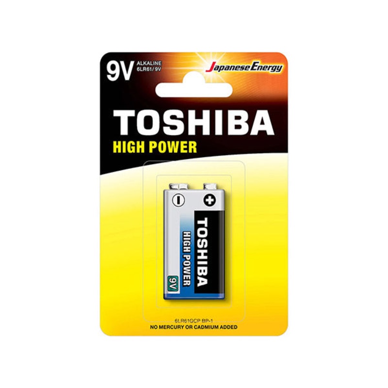 Toshiba 9V High Power Alkaline Battery 1 Piece 6LF22