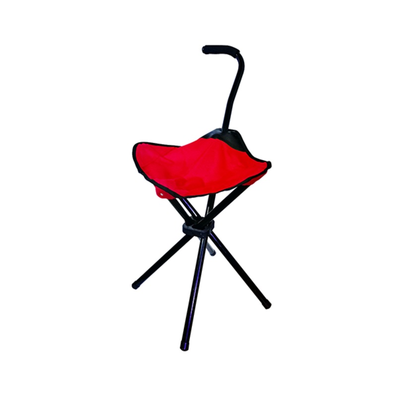4 Legs Folding Camping Chair, Walking Cane Seat – Walking Cane for Balance with Chair