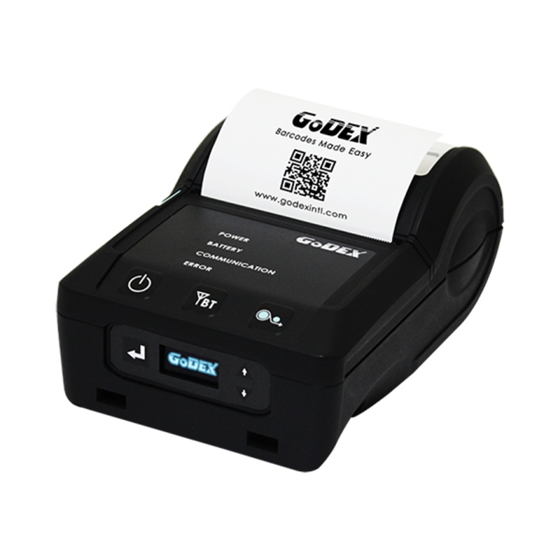 Godex Mobile Label Printer Bluetooth MX30I, 3 (80mm), 100mm/s, 203Dpi, Anti-shock, Water & Dust Resistant, (USB Mini-B/BT)(Win/IOS/Android