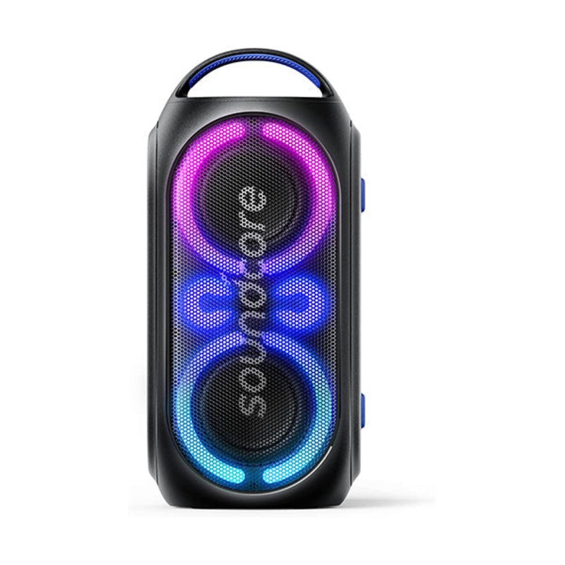 Soundcore Anker Rave Party 2 Portable Speaker, 120W Stereo Sound, PartyCast 2.0, Light Show, IPX4 Water-Resistant, 16H Playtime, Mic Input, Custom EQ & Bass Up for Party, Tailgating, Backyard, Pool