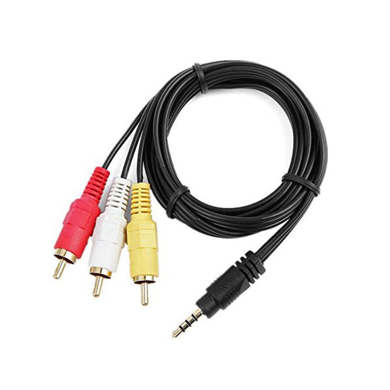 Conqueror Cable AV for Handycam 3.5mm to 3RCA 1.8 Meter – C41