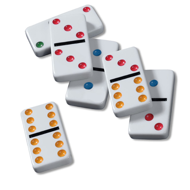 Double Six Color Dot Dominoes|White|Brand New