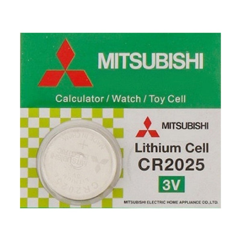 Mitsubishi Lithium Button Cell Battery 3 Volt for Watches, Cameras Pack of 5 – CR2025